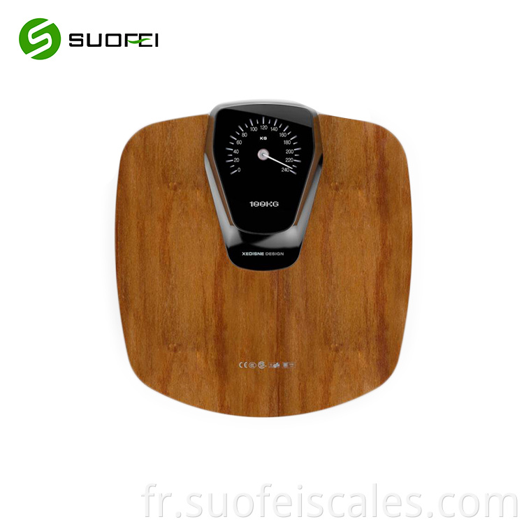 SF180A Vente chaude Bamboo Digital Body Weight Scale électronique de salle de bain en bois Scale